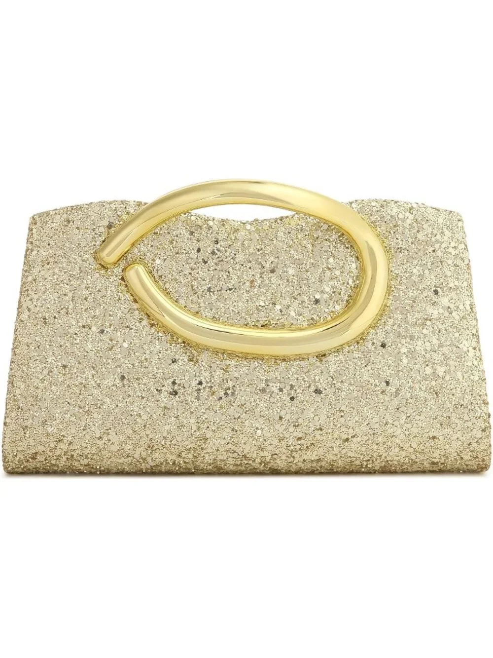 👜Women's Glitter Gold Vegan Leather Clutch Gold Handle Evening Bag Wedding